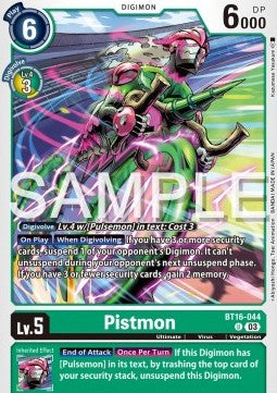 Pistmon (BT16-044) - Beginning Observer (Uncommon) [BT-16-044]
