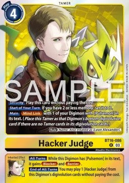 Hacker Judge (BT16-086) - Beginning Observer (Rare) [BT-16-086]