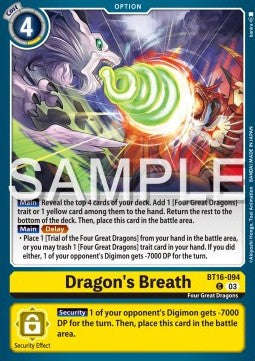 Dragon's Breath (BT16-094) - Beginning Observer (Common) [BT-16-094]