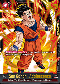 Son Gohan : Adolescence (FP-013)  (V.2 - Promo) - Promos [Fusion World] (Promo) [FWP-013]