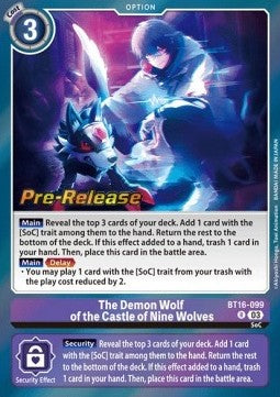 The Demon Wolf of the Castle of Nine Wolves (BT16-099) - Promos: Beginning Observer (Rare) [BT-16P-BT16-099]