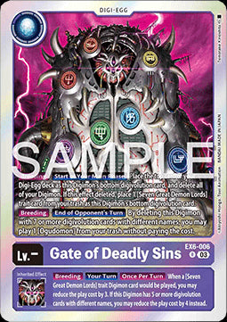 Gate of Deadly Sins (EX6-006) - Infernal Ascension (Rare) [EX-06-006]