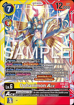 Ophanimon Ace (EX6-027) (V.1) - Infernal Ascension (Super Rare) [EX-06-027]