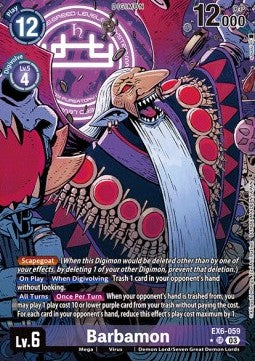 Barbamon (EX6-059) (V.2) - Infernal Ascension (Alternative Art) [EX-06-059]