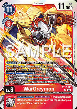 WarGreymon (BT17-015) - Secret Crisis (Rare) [BT-17-015]