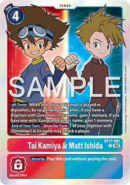 Tai Kamiya & Matt Ishida (BT17-081) (V.1)