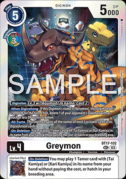 Greymon (BT17-102) (V.1) - Secret Crisis (Secret Rare) [BT-17-102]