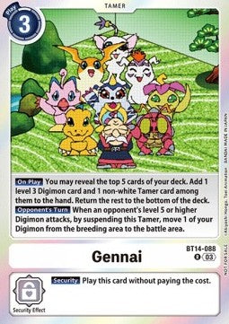 Gennai (BT14-088) - Promos: Secret Crisis (Alternative Art) [BT-17P-BT14-088]