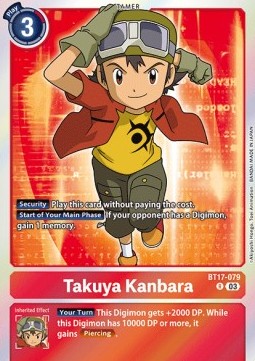 Takuya Kanbara (BT17-079) (V.1) - Secret Crisis (Rare) [BT-17-079]