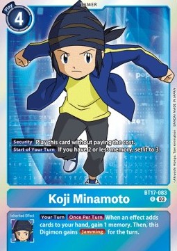 Koji Minamoto (BT17-083) (V.1) - Secret Crisis (Rare) [BT-17-083]