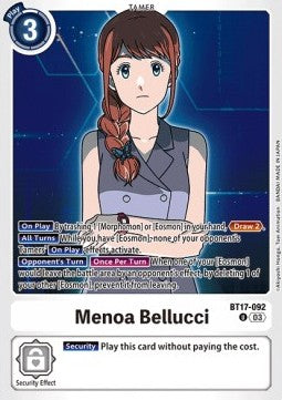 Menoa Bellucci (BT17-092) (V.1) - Secret Crisis (Uncommon) [BT-17-092]