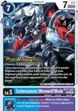 Cerberusmon: Werewolf Mode (BT17-025) - Promos: Secret Crisis (Uncommon) [BT-17P-BT17-026]