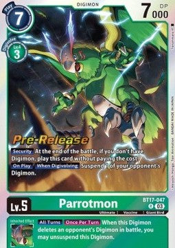Parrotmon (BT17-047) - Promos: Secret Crisis (Rare) [BT-17P-BT17-047]