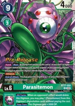 Parasitemon (BT17-050) - Promos: Secret Crisis (Rare) [BT-17P-BT17-050]