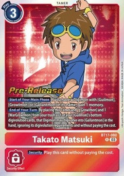 Takato Matsuki (BT17-080) - Promos: Secret Crisis (Rare) [BT-17P-BT17-080]