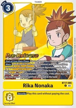 Rika Nonaka (BT17-085) (V.1) - Promos: Secret Crisis (Uncommon) [BT-17P-BT17-085]