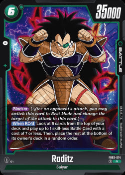 Raditz (FB03-074) - Raging Roar [Fusion World] (Rare) [FB03-074]