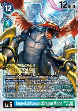 Imperialdramon: Dragon Mode (BT16-028) (V.1) - Championship 2024 Promos (Alternative Art) [CP24-BT16-028]
