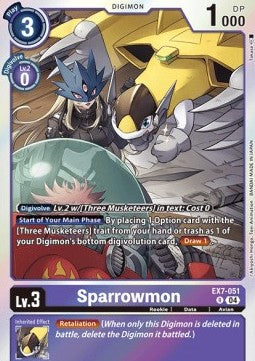 Sparrowmon (EX7-051) - Digimon Liberator (Rare) [EX-07-051]