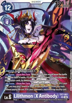 Lilithmon (X Antibody) (EX7-061) (V.1) - Digimon Liberator (Super Rare) [EX-07-061]