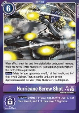 Hurricane Screw Shot (EX7-071) (V.2) - Digimon Liberator (Alternative Art) [EX-07-071]