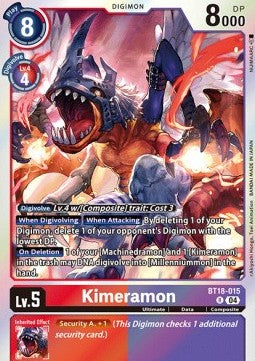 Kimeramon (BT18-015) - Special Booster Ver 2.0 (Rare) [SB2.0-015]