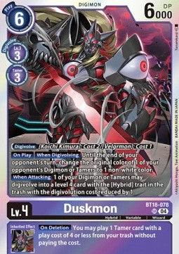 Duskmon (BT18-078) (V.1) - Special Booster Ver 2.0 (Super Rare) [SB2.0-078]
