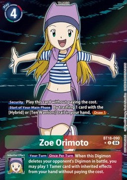 Zoe Orimoto (BT18-090) (V.2) - Special Booster Ver 2.0 (Alternative Art) [SB2.0-090]