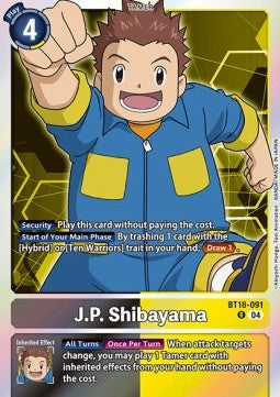 J.P. Shibayama (BT18-091) (V.1) - Special Booster Ver 2.0 (Rare) [SB2.0-091]