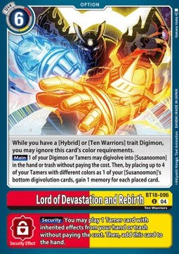 Lord of Devastation and Rebirth (BT18-096) - Special Booster Ver 2.0 (Uncommon) [SB2.0-096]