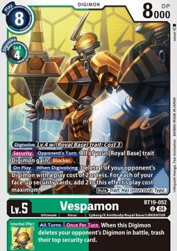 Vespamon (BT19-052) - Special Booster Ver 2.0 (Uncommon) [SB2.0-BT19-052]
