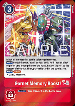 Garnet Memory Boost! (LM-033) - Special Limited Set (Promo) [SLM-033]
