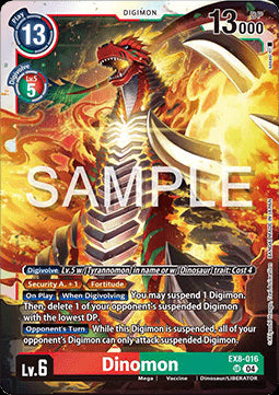 Dinomon (EX8-016) (V.1) - Chain of Liberation (Super Rare) [EX-08-016]