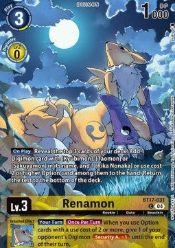 Renamon (BT17-031) - Chain of Liberation (Alternative Art) [EX-08-BT17-031]