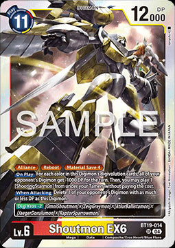 Shoutmon EX6 (BT19-014) (V.1) - Special Booster Ver 2.5 (Super Rare) [SB2.5-BT19-014]