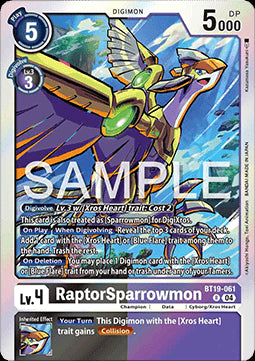 RaptorSparrowmon (BT19-061) - Special Booster Ver 2.5 (Rare) [SB2.5-BT19-061]