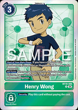 Henry Wong (BT19-085) - Special Booster Ver 2.5 (Rare) [SB2.5-BT19-085]