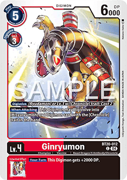 Ginryumon (BT20-012) - Special Booster Ver 2.5 (Common) [SB2.5-012]