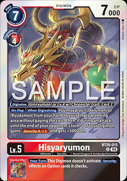 Hisyaryumon (BT20-015) - Special Booster Ver 2.5 (Rare) [SB2.5-015]