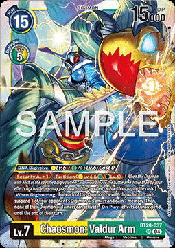 Chaosmon: Valdur Arm (BT20-037) (V.1) - Special Booster Ver 2.5 (Super Rare) [SB2.5-037]