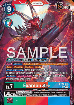 Examon Ace (BT20-045) (V.1) - Special Booster Ver 2.5 (Super Rare) [SB2.5-045]
