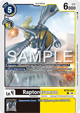 Raptordramon (BT20-051) - Special Booster Ver 2.5 (Common) [SB2.5-051]