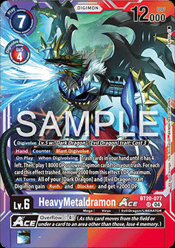 HeavyMetaldramon Ace (BT20-077) (V.1) - Special Booster Ver 2.5 (Super Rare) [SB2.5-077]