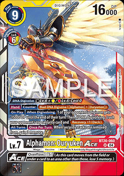 Alphamon: Ouryuken Ace (BT20-060) (V.1) - Special Booster Ver 2.5 (Super Rare) [SB2.5-060]