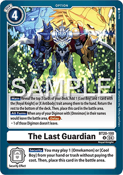 The Last Guardian (BT20-100) - Special Booster Ver 2.5 (Uncommon) [SB2.5-100]