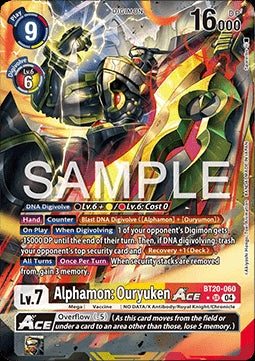 Alphamon: Ouryuken Ace (BT20-060) (V.2) - Special Booster Ver 2.5 (Alternative Art) [SB2.5-060]