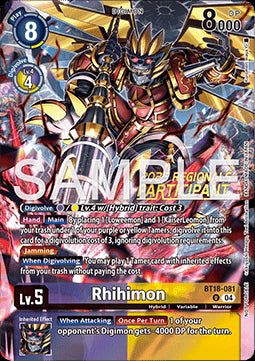 Rhihimon (BT18-081) (V.1) - Championship 2025 Promos (Alternative Art) [CP25-BT18-081]