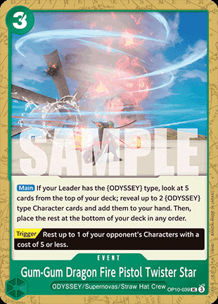 Gum-Gum Dragon Fire Pistol Twister Star (OP10-039) - Royal Blood (Uncommon) [OP10-039]