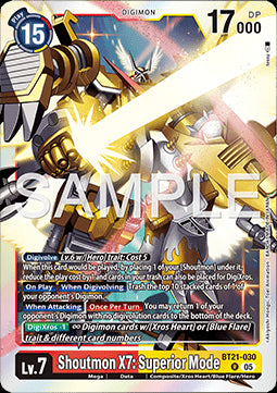 Shoutmon X7: Superior Mode (BT21-030) - World Convergence (Rare) [BT-21-030]