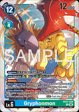 Gryphonmon (BT21-039) - World Convergence (Rare) [BT-21-039]